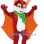 Soft Red Bat Mascot Costume