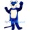 Blue Leopard Plush Mascot Costume