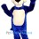 Blue Leopard Plush Mascot Costume
