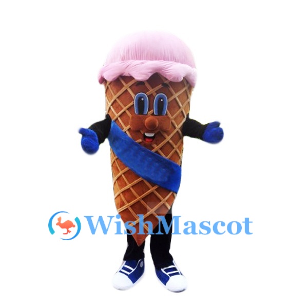 Cartoon Ice Cream Cone Mascot Costume