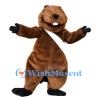 Happy Adult Beaver Mascot Costume