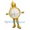 Golden Clock Mascot Costume