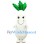 Cute White Radish Mascot Costume