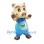 Cartoon Pig Mascot Costume with Overalls