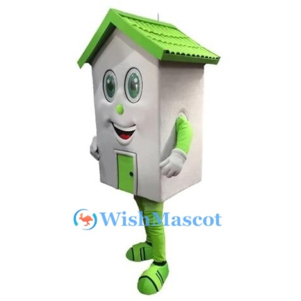 Green & White House Mascot Costume
