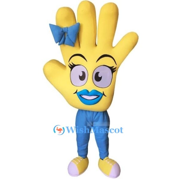 Interesting Yellow Hand Mascot Costume