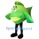 Lively Green Fish Mascot Costume