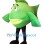 Lively Green Fish Mascot Costume