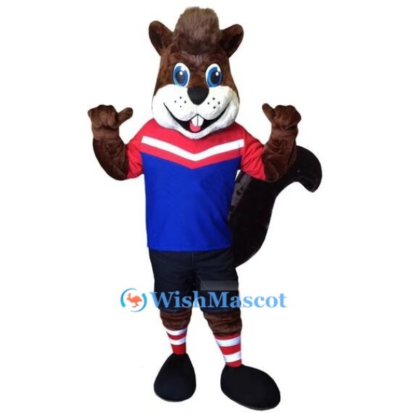 Sporty Squirrel Mascot Costume