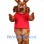 ‌Friendly Brown Rabbit Mascot Costume