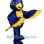 Blue & Yellow Bird Mascot Costume
