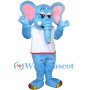Cute Blue Elephant Mascot Costume