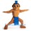 Muscle Black Warrior Mascot Costume