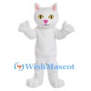 ‌Cute White Cat Mascot Costume
