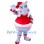 Red Dress Hippo Mascot Costume
