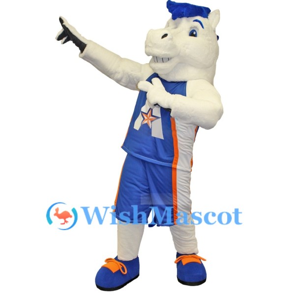 Sports White Horse Mascot Costume