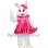 Pink Dress Easter Bunny Mascot Costume