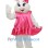 Pink Dress Easter Bunny Mascot Costume