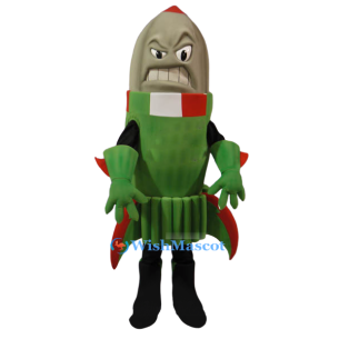 Green Rocket Mascot Costume