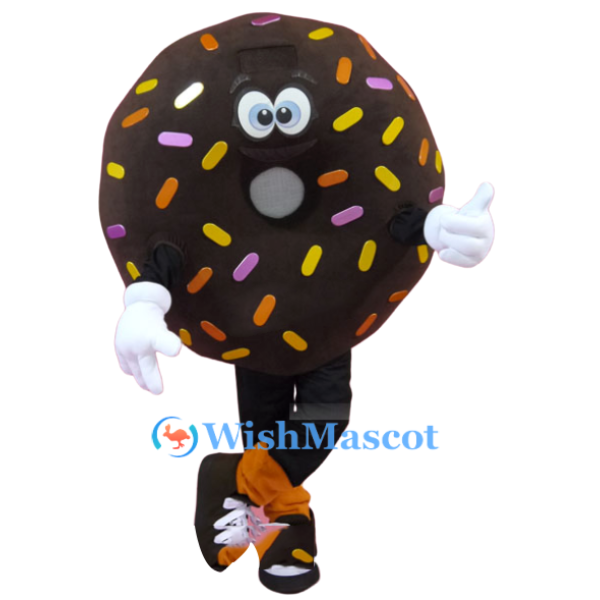 Cartoon Chocolate Donut Mascot Costume
