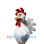 Realistic White Rooster Mascot Costume