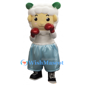 Boxing Sheep Mascot Costume