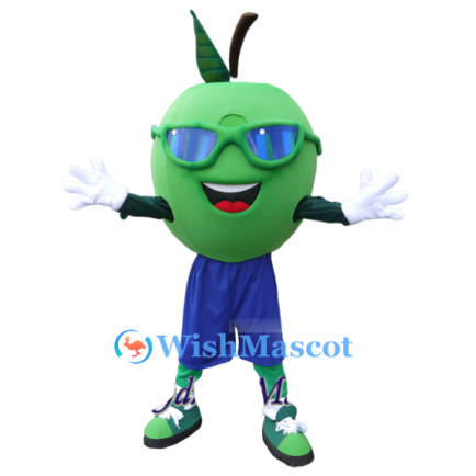 Cool Green Apple Mascot Costume