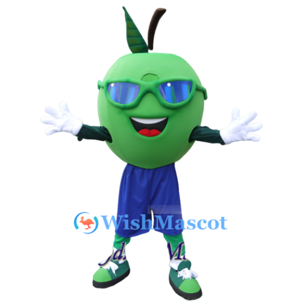 Cool Green Apple Mascot Costume
