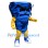 Muscle Blue Tornado Mascot Costume