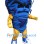 Muscle Blue Tornado Mascot Costume