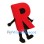 Red Letter R Mascot Costume