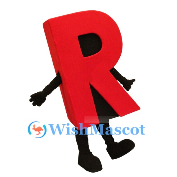 Red Letter R Mascot Costume