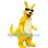 Cool Yellow Kangaroo Mascot Costume