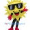 Happy Cool Sun Mascot Costume