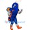 Sports Blue Hornet Mascot Costume