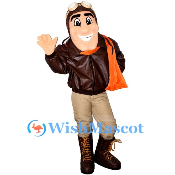 Retro Aviator Mascot Costume