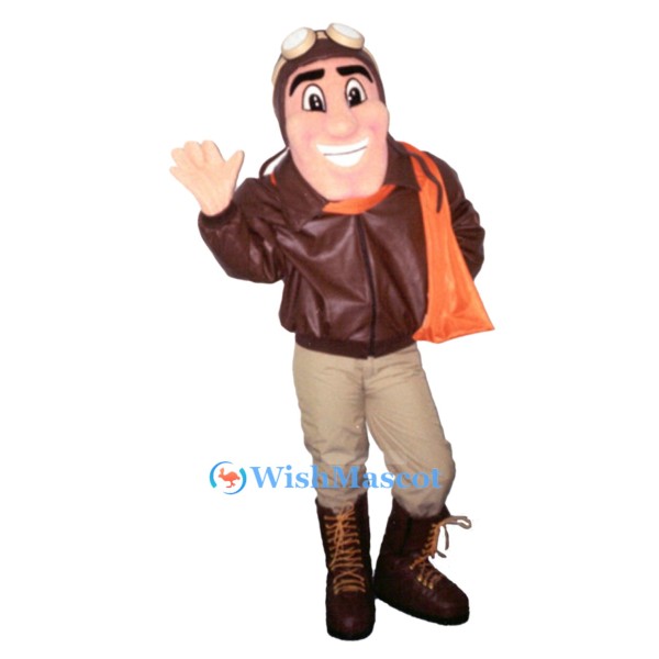Retro Aviator Mascot Costume