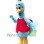 Friendly Blue Peacock Mascot Costume
