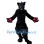 Realistic Black Wolf Mascot Costume