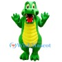 Cartoon Green Crocodile Mascot Costume