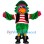 Green Parrot Pirate Mascot Costume