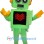 Lively Green Robot Mascot Costume