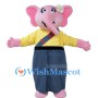 Pink Elephant Mascot Costume