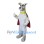 Superhero White Dog Mascot Costume