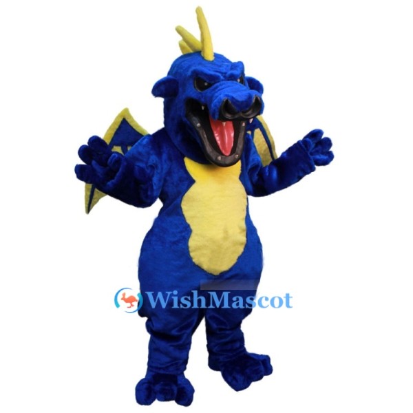 Fierce Blue Dragon Mascot Costume