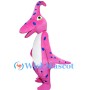 Cute Pink Dinosaur Mascot Costume