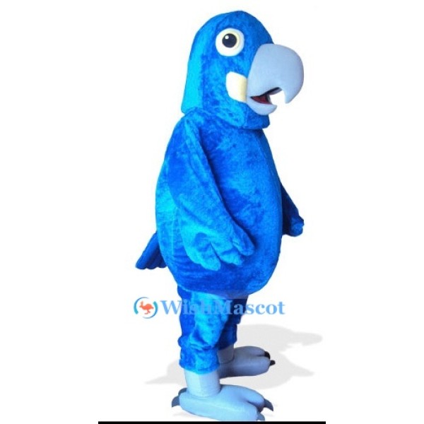 Vibrant Blue Parrot Mascot Costume