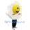‌Cheerful Fried Egg Mascot Costume