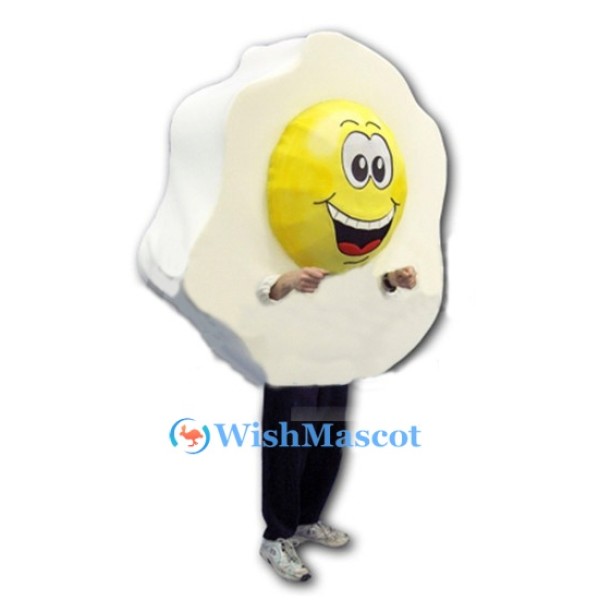 ‌Cheerful Fried Egg Mascot Costume