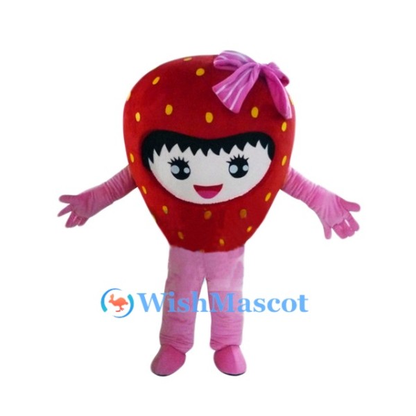 ‌Cute Strawberry Girl Mascot Costume